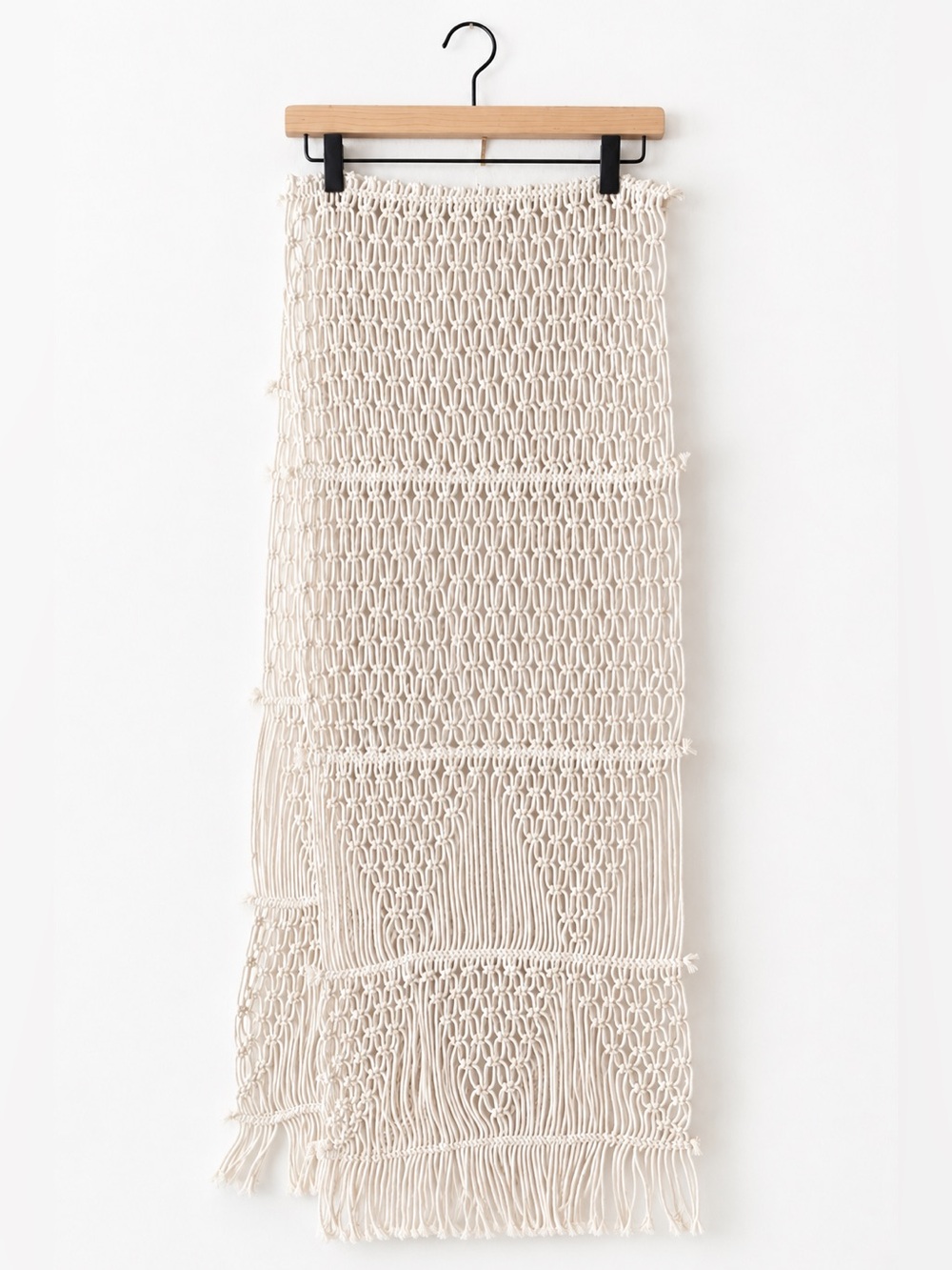 Opalhouse 14x72 White Macrame Table Runner Cotton Boho Vintage Table Decor